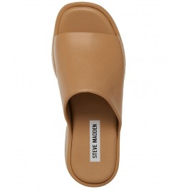 Women's Slinky-J Slip-On Platorm Wedge Sandals Tan/Beige $35.40 Shoes