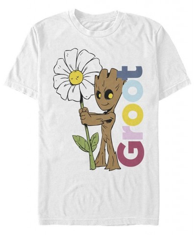 Men's Groot Oversize Short Sleeve Crew T-shirt White $18.54 T-Shirts