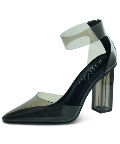 Dellie Ankle-Strap Pumps Black $20.68 Shoes