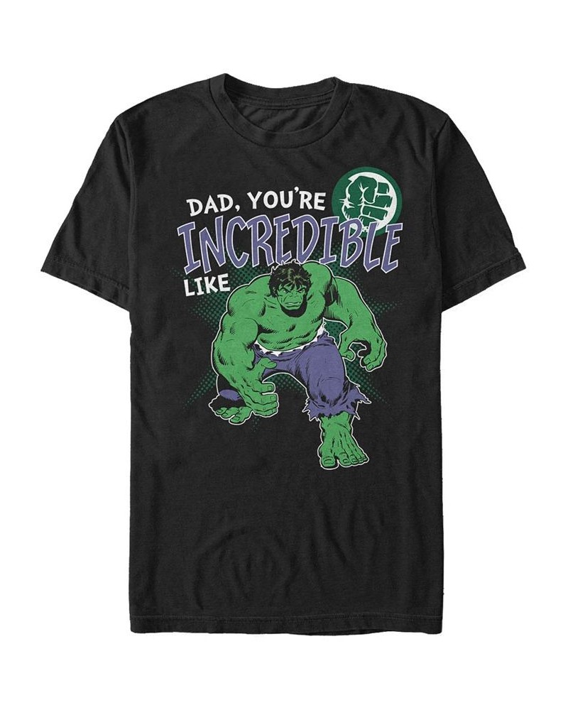 Marvel Men's Comic Collections Incredible Like The Hulk Short Sleeve T-Shirt Black $14.00 T-Shirts