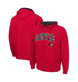 Men's Red Louisville Cardinals Arch & Logo 3.0 Full-Zip Hoodie $35.39 Sweatshirt