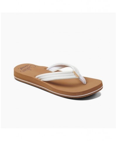 Women's Cushion Breeze Flip-Flops White $18.80 Shoes