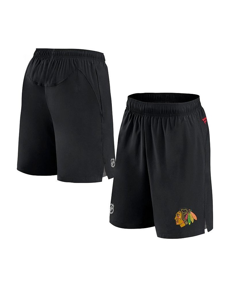 Men's Branded Black Chicago Blackhawks Authentic Pro Rink Shorts $33.00 Shorts