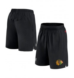 Men's Branded Black Chicago Blackhawks Authentic Pro Rink Shorts $33.00 Shorts