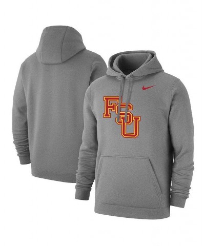 Men's Heather Gray Florida State Seminoles Vintage-Like Logo Pullover Hoodie $43.34 Sweatshirt