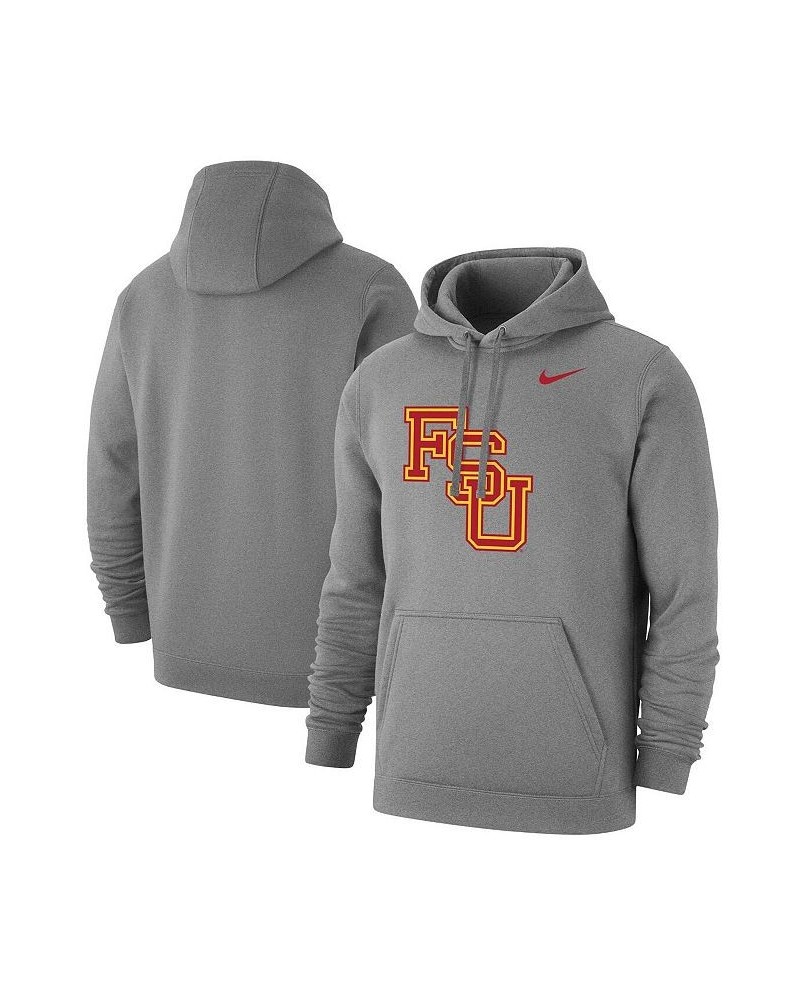 Men's Heather Gray Florida State Seminoles Vintage-Like Logo Pullover Hoodie $43.34 Sweatshirt