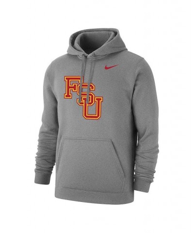 Men's Heather Gray Florida State Seminoles Vintage-Like Logo Pullover Hoodie $43.34 Sweatshirt