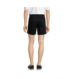 Men's Comfort Waist 6 Inch No Iron Chino Shorts Black $37.77 Shorts