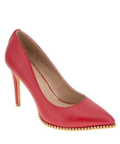 Women's Hawti Pointed Toe Pump Red $47.96 Shoes