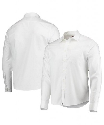 Men's White Los Angeles Dodgers Button-Up Long Sleeve Shirt $49.56 Shirts