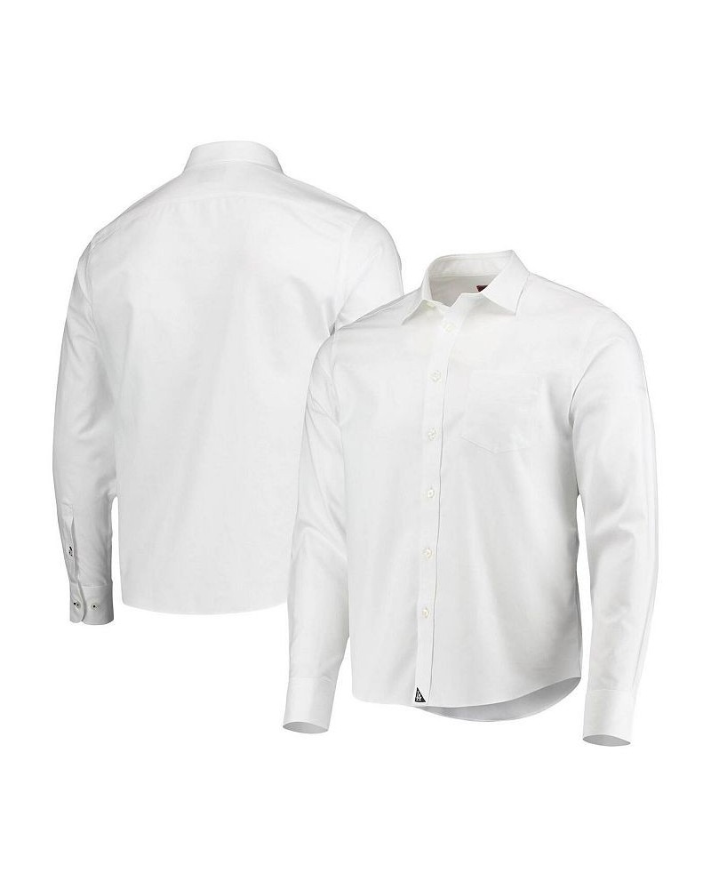 Men's White Los Angeles Dodgers Button-Up Long Sleeve Shirt $49.56 Shirts