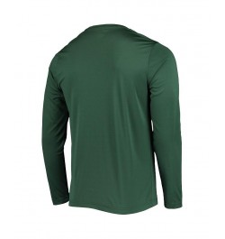 Men's Green NDSU Bison Wordmark Slash Long Sleeve T-shirt $18.45 T-Shirts