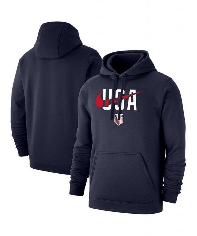 Men's Navy US Soccer Lockup Club Pullover Hoodie $36.00 Sweatshirt