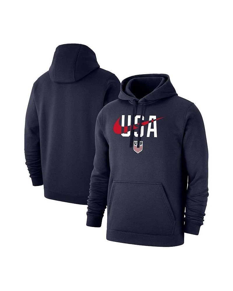 Men's Navy US Soccer Lockup Club Pullover Hoodie $36.00 Sweatshirt