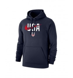 Men's Navy US Soccer Lockup Club Pullover Hoodie $36.00 Sweatshirt