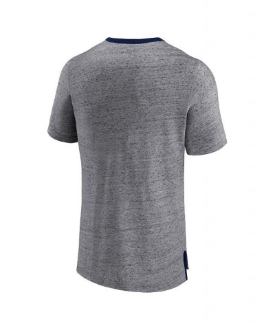 Men's Branded Heathered Gray Milwaukee Brewers Iconic Team Element Speckled Ringer T-shirt $23.39 T-Shirts