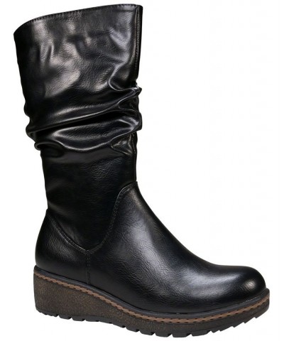 Women's Dange Riding Boots Black $37.20 Shoes