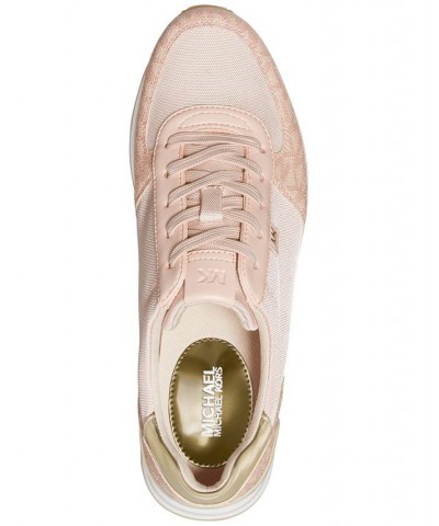 Women's Monique Trainer Lace-Up Sneakers Pink $45.22 Shoes