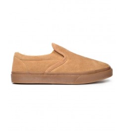 Men's Alden Lined Suede Slippers Gray $35.18 Shoes