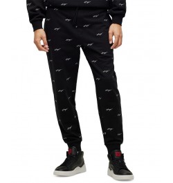 Hugo Boss Men's Duritiba Relaxed-Fit Signature Logo Embroidered Joggers Black $57.12 Pants