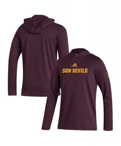 Men's Maroon Arizona State Sun Devils Stadium Wordmark HEAT.RDY Long Sleeve Hoodie T-shirt $24.20 T-Shirts