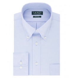 Men's Ultra Flex Stretch Regular Fit Wrinkle Free Dress Shirt Blue $23.10 Dress Shirts