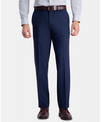 Men’s Premium Comfort Straight-Fit 4-Way Stretch Wrinkle-Free Flat-Front Dress Pants Blue $32.44 Pants