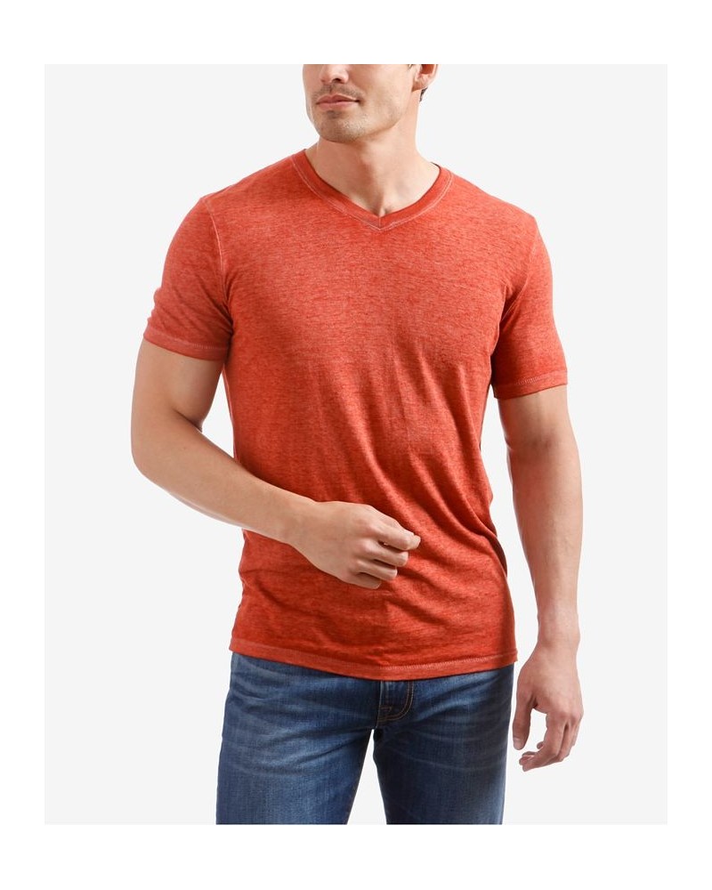 Men's Burnout V-Neck Short Sleeve T-Shirt PD04 $14.10 T-Shirts