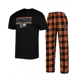 Men's Black, Orange Philadelphia Flyers Badge T-shirt and Pants Sleep Set $31.79 Pajama