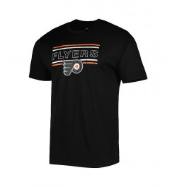 Men's Black, Orange Philadelphia Flyers Badge T-shirt and Pants Sleep Set $31.79 Pajama