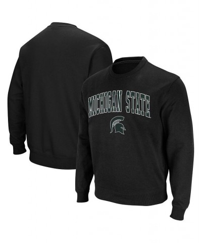 Men's Black Michigan State Spartans Arch Logo Crew Neck Sweatshirt $19.74 Sweatshirt