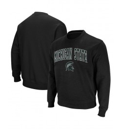 Men's Black Michigan State Spartans Arch Logo Crew Neck Sweatshirt $19.74 Sweatshirt