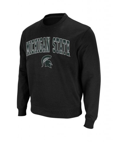 Men's Black Michigan State Spartans Arch Logo Crew Neck Sweatshirt $19.74 Sweatshirt