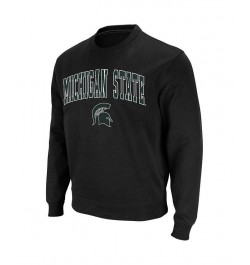 Men's Black Michigan State Spartans Arch Logo Crew Neck Sweatshirt $19.74 Sweatshirt