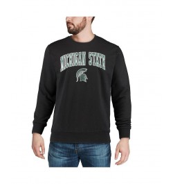 Men's Black Michigan State Spartans Arch Logo Crew Neck Sweatshirt $19.74 Sweatshirt