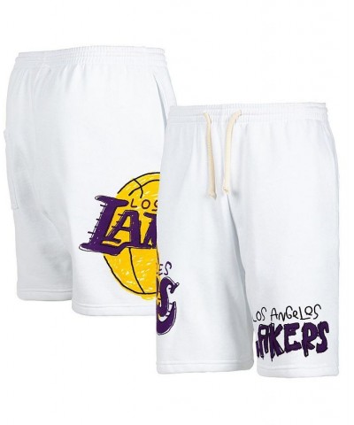 Men's White Los Angeles Lakers Shorts $26.66 Shorts