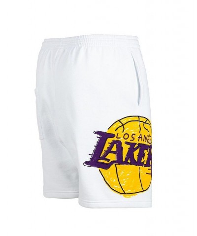 Men's White Los Angeles Lakers Shorts $26.66 Shorts