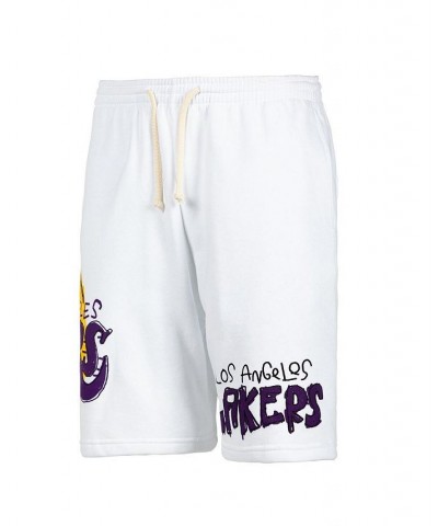 Men's White Los Angeles Lakers Shorts $26.66 Shorts