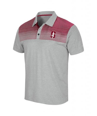 Men's Gray Stanford Cardinal Needles Polo Shirt $29.14 Polo Shirts