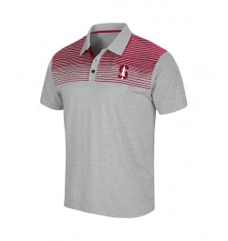 Men's Gray Stanford Cardinal Needles Polo Shirt $29.14 Polo Shirts