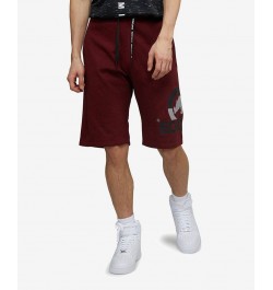 Men's Big and Tall Four Square Fleece Shorts Red 1 $27.84 Shorts