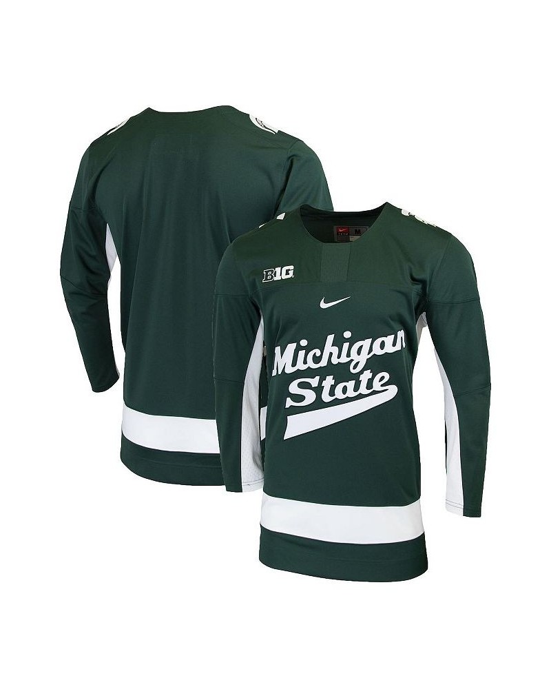 Men's Green Michigan State Spartans Replica College Hockey Jersey $64.40 Jersey