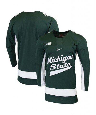 Men's Green Michigan State Spartans Replica College Hockey Jersey $64.40 Jersey