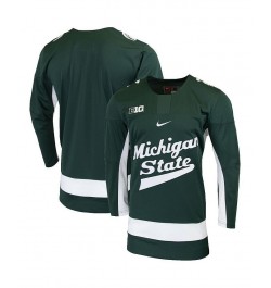 Men's Green Michigan State Spartans Replica College Hockey Jersey $64.40 Jersey