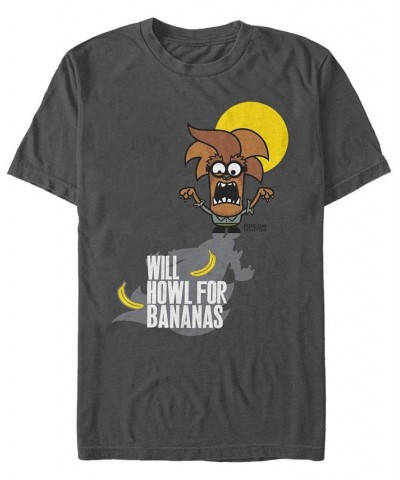 Despicable Me Men's Minions Wolfman Will Howl For Bananas Short Sleeve T-Shirt Gray $17.50 T-Shirts