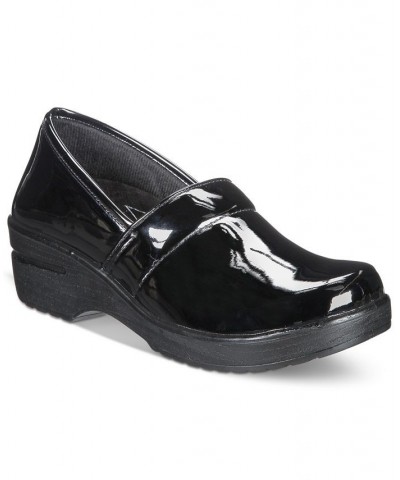 Easy Works By Lyndee Slip Resistant Clogs Black Patent $32.50 Shoes