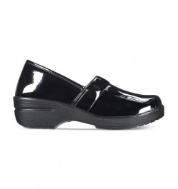 Easy Works By Lyndee Slip Resistant Clogs Black Patent $32.50 Shoes