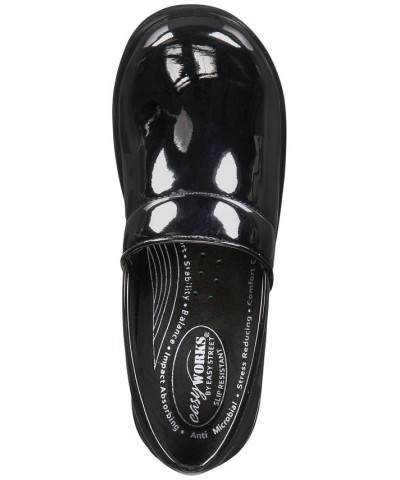 Easy Works By Lyndee Slip Resistant Clogs Black Patent $32.50 Shoes