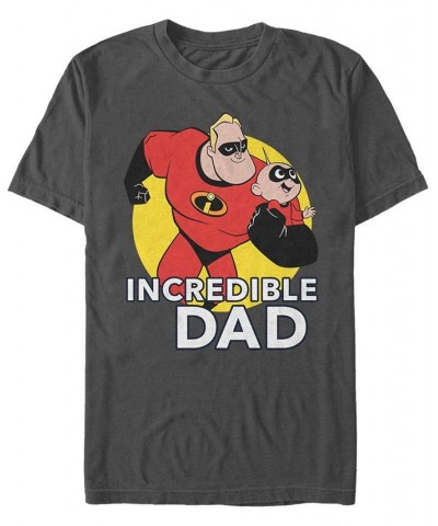 Disney Pixar Men's The Incredibles The Best Father Short Sleeve T-Shirt Gray $17.15 T-Shirts