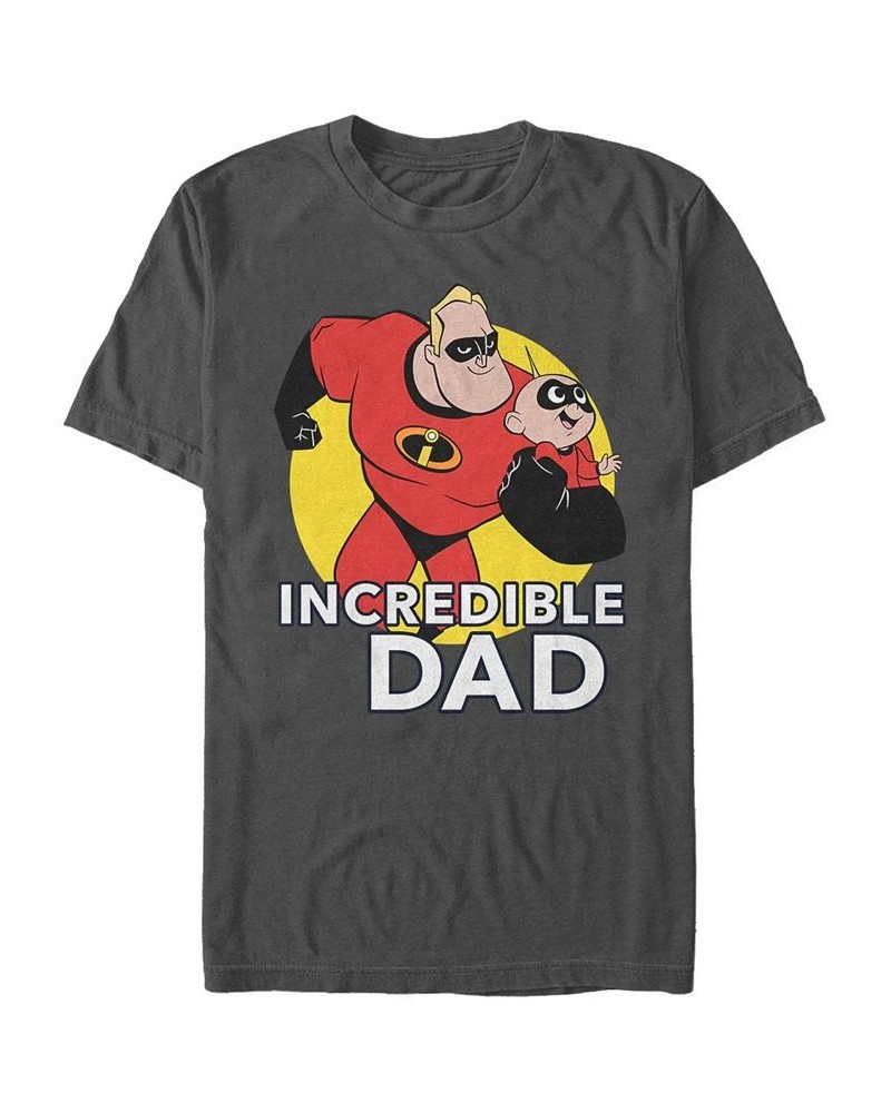 Disney Pixar Men's The Incredibles The Best Father Short Sleeve T-Shirt Gray $17.15 T-Shirts